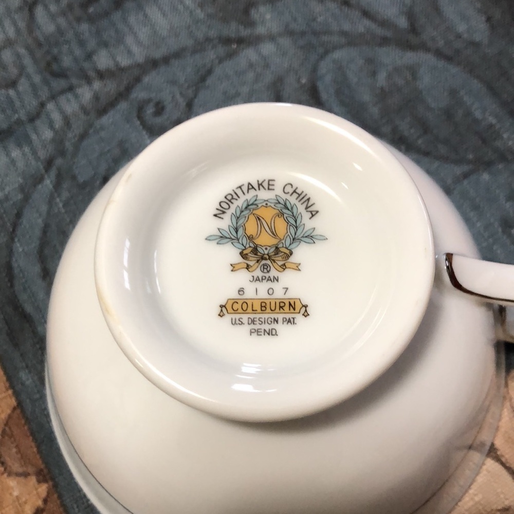 ❤️EUC❤️Vintage Noritake Porcelain “Colburn” pattern, 2 cups and 2 saucers. - Picture 5 of 5